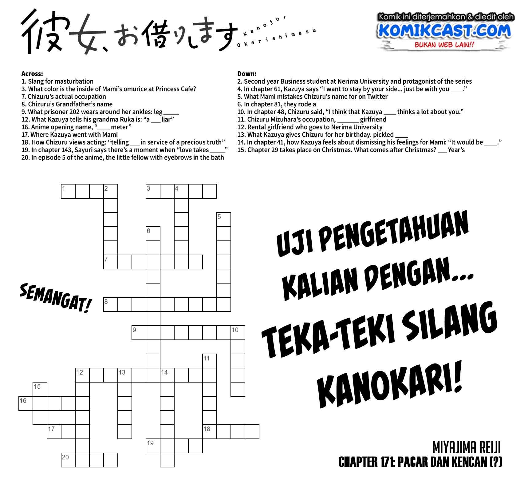 Kanojo, Okarishimasu Chapter 171 Bahasa Indonesia