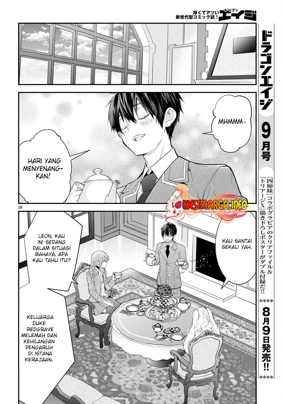 Otome Game Sekai wa Mob ni Kibishii Sekai Desu Chapter 45 Bahasa Indonesia