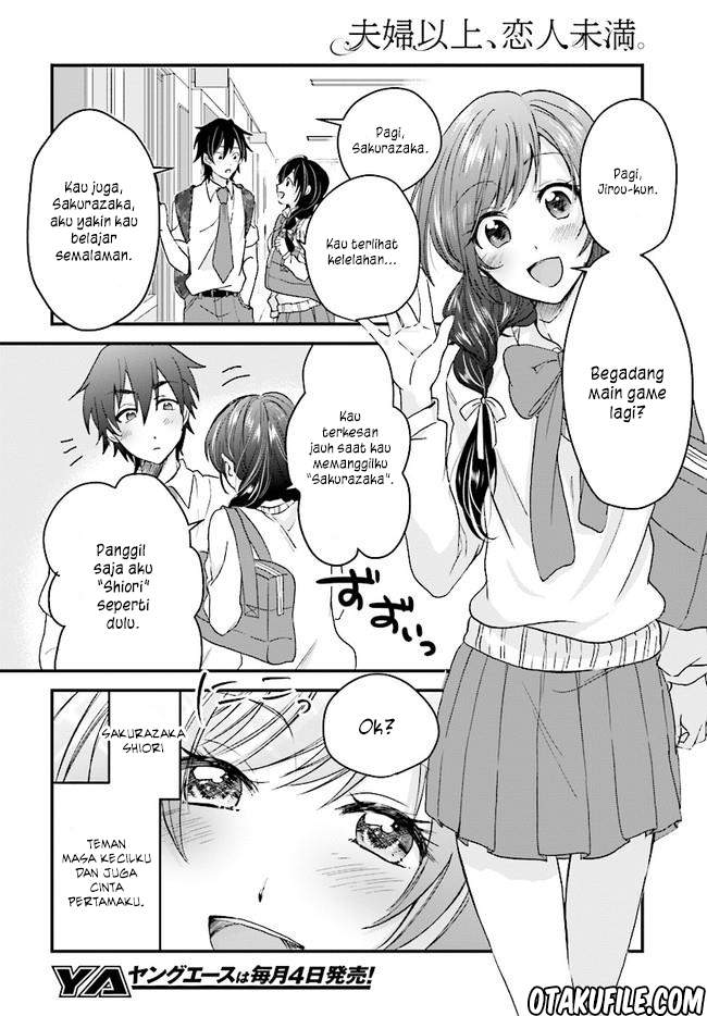 Fuufu Ijou, Koibito Miman. Chapter 01 Bahasa Indonesia