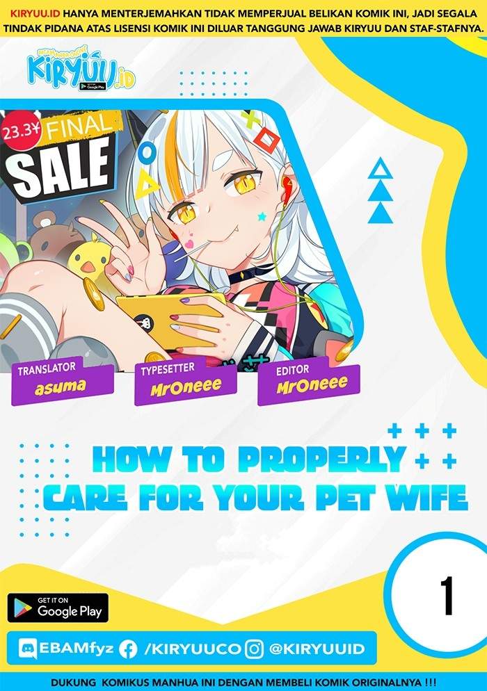 How To Properly Care For Your Pet Wife Chapter 01 Bahasa Indonesia