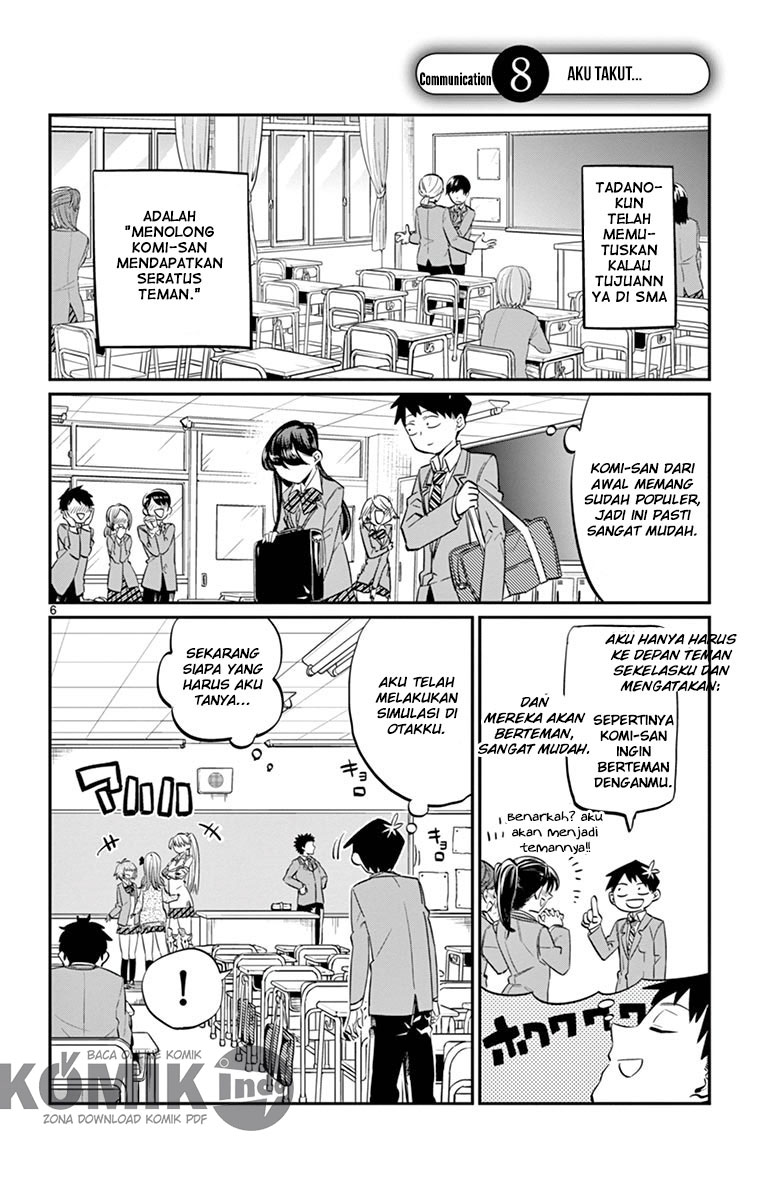 Komi-san wa Komyushou Desu. Chapter 8 Bahasa Indonesia