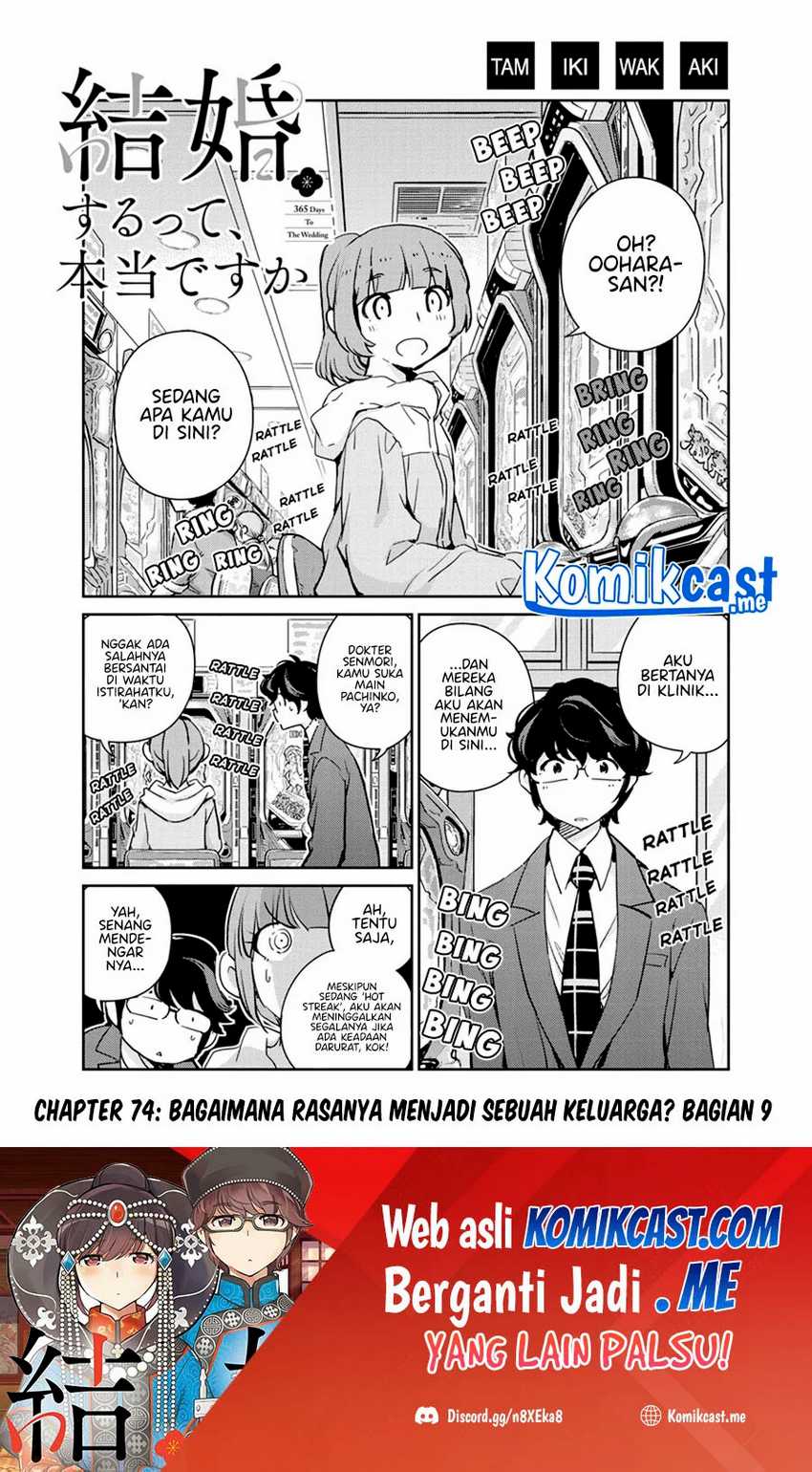 Kekkon Surutte, Hontou Desu Ka? Chapter 74 Bahasa Indonesia