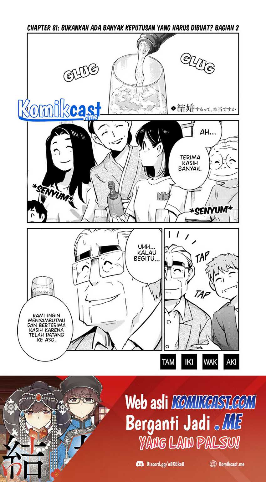 Kekkon Surutte, Hontou Desu Ka? Chapter 81 Bahasa Indonesia