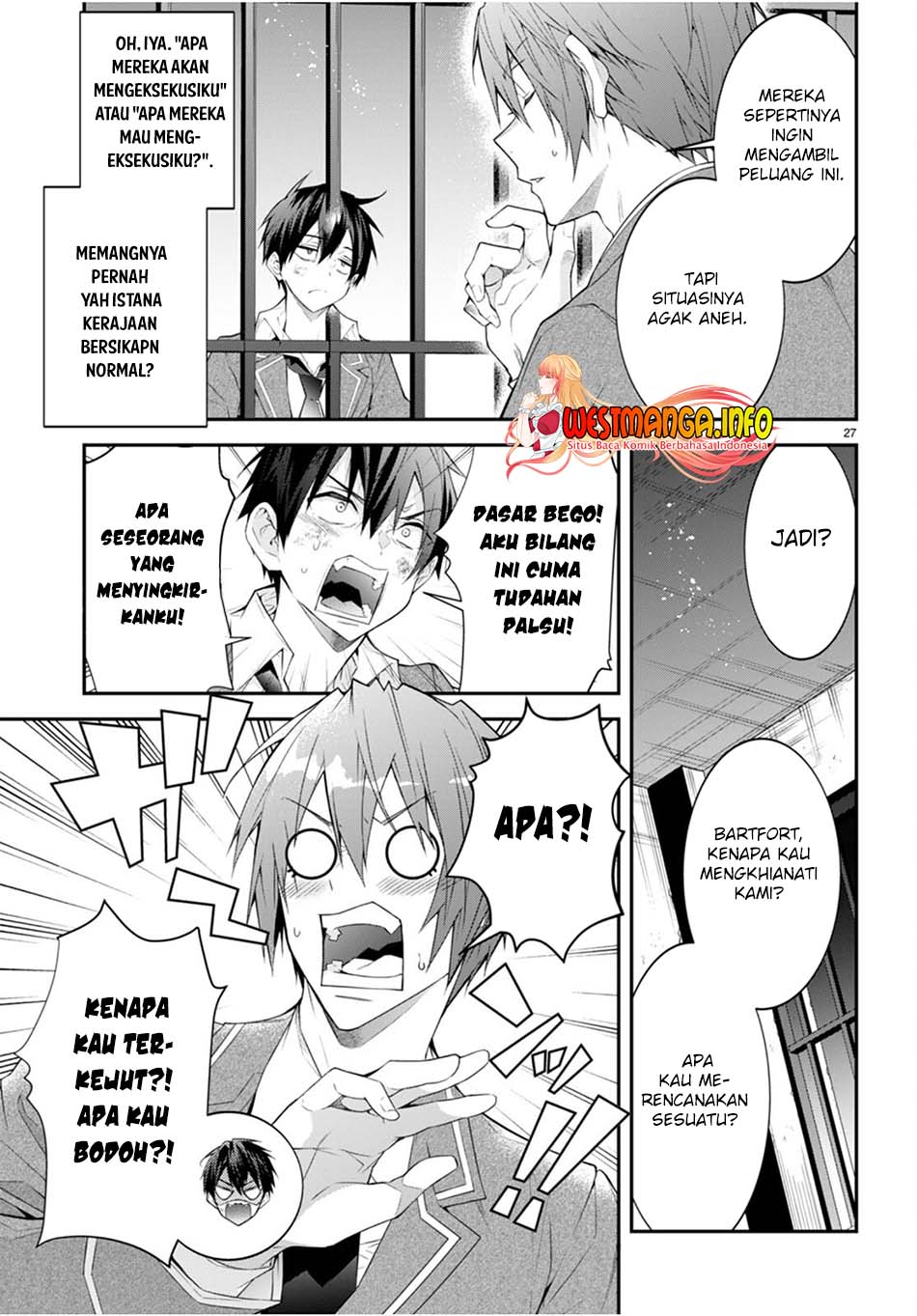 Otome Game Sekai wa Mob ni Kibishii Sekai Desu Chapter 46 Bahasa Indonesia