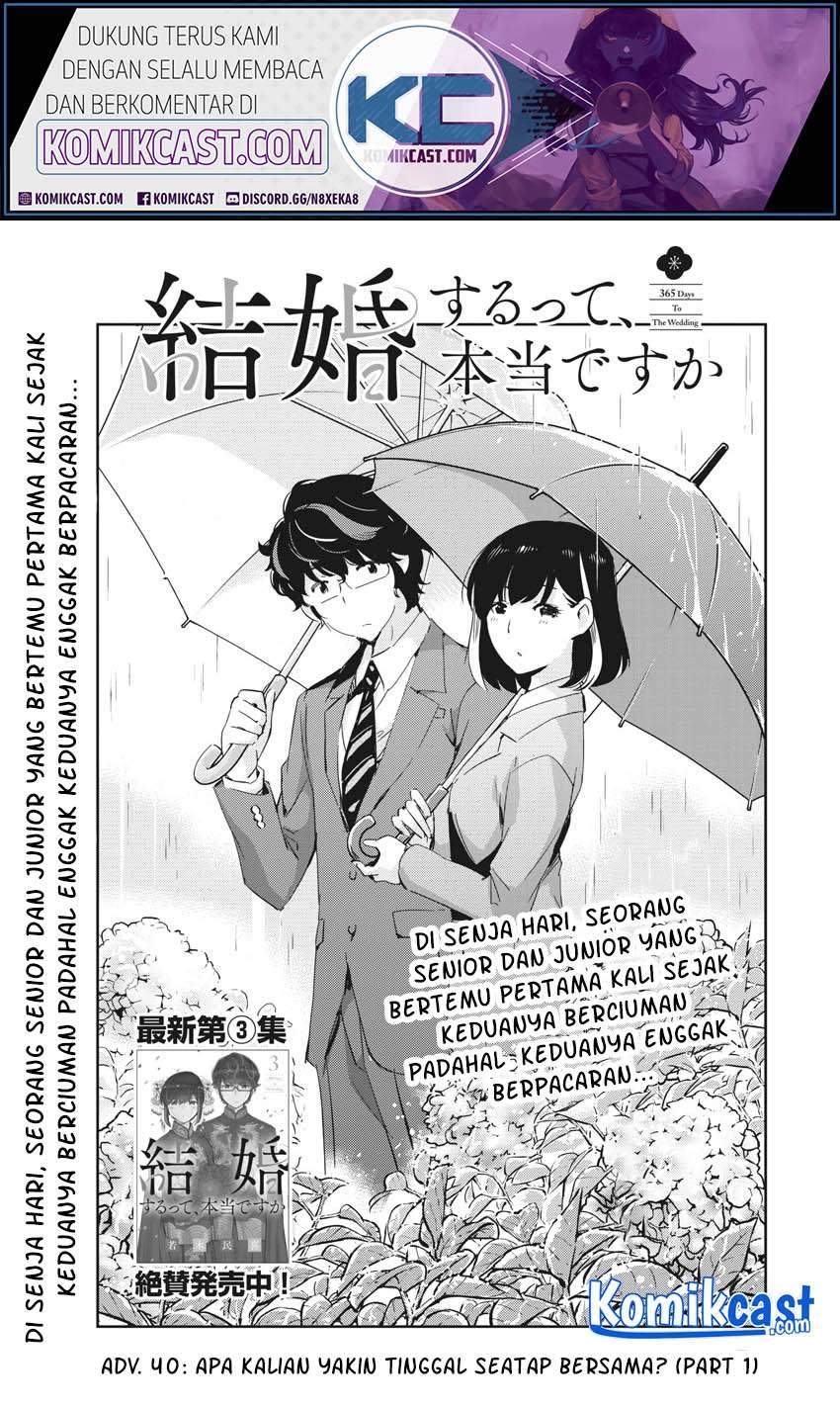 Kekkon Surutte, Hontou Desu Ka? Chapter 40 Bahasa Indonesia