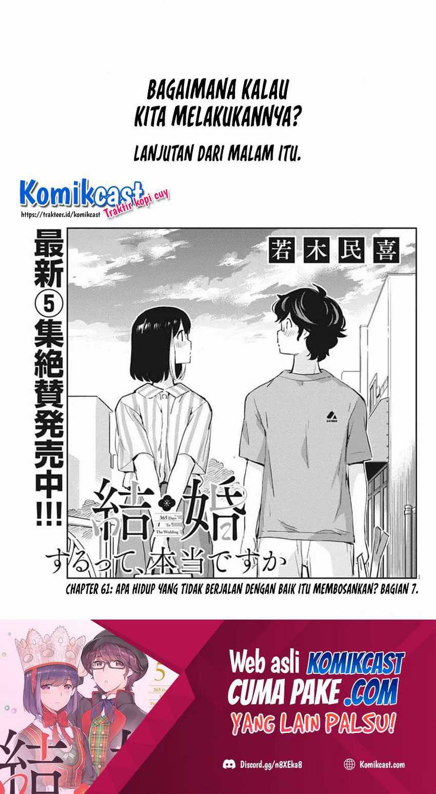 Kekkon Surutte, Hontou Desu Ka? Chapter 61 Bahasa Indonesia