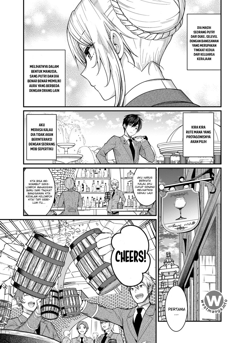 Otome Game Sekai wa Mob ni Kibishii Sekai Desu Chapter 04 Bahasa Indonesia