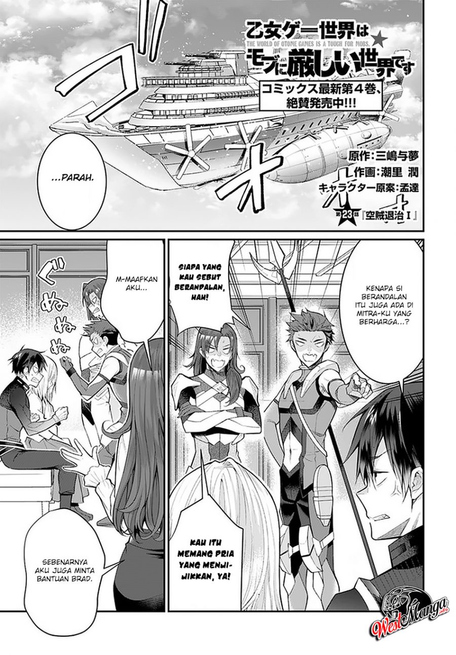 Otome Game Sekai wa Mob ni Kibishii Sekai Desu Chapter 23 Bahasa Indonesia