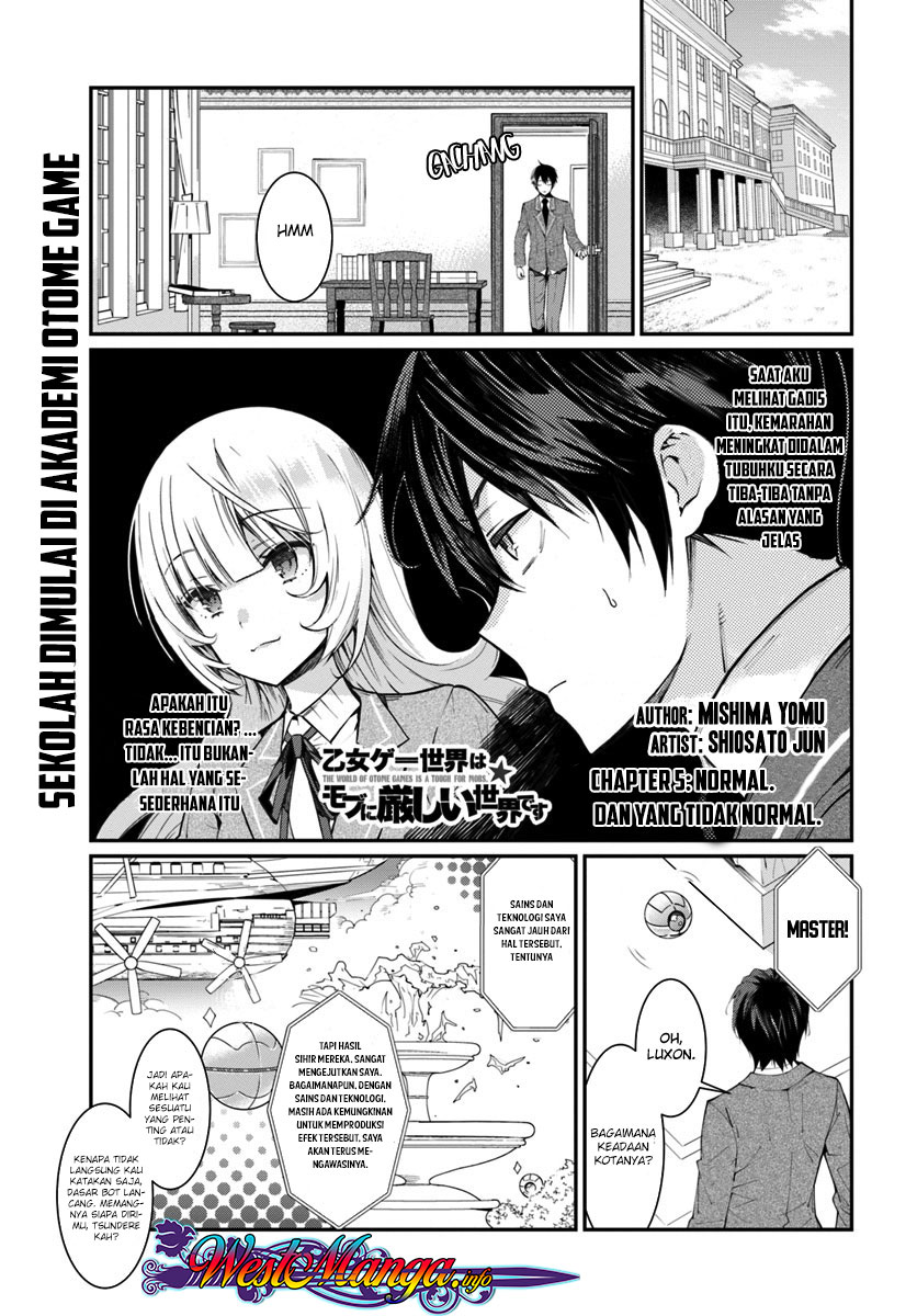 Otome Game Sekai wa Mob ni Kibishii Sekai Desu Chapter 05 Bahasa Indonesia