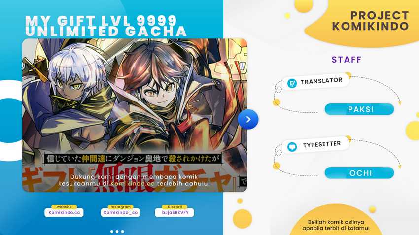 My Gift LVL 9999 Unlimited Gacha Chapter 37 Bahasa Indonesia