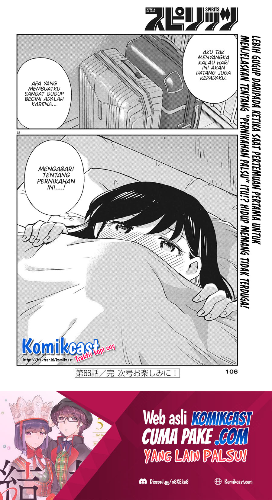 Kekkon Surutte, Hontou Desu Ka? Chapter 66 Bahasa Indonesia