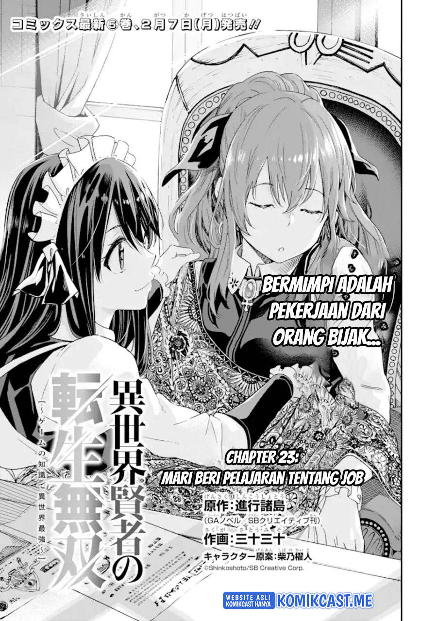 Isekai Kenja no Tensei Musou ~Geemu no Chishiki de Isekai Saikyou~ Chapter 23 Bahasa Indonesia
