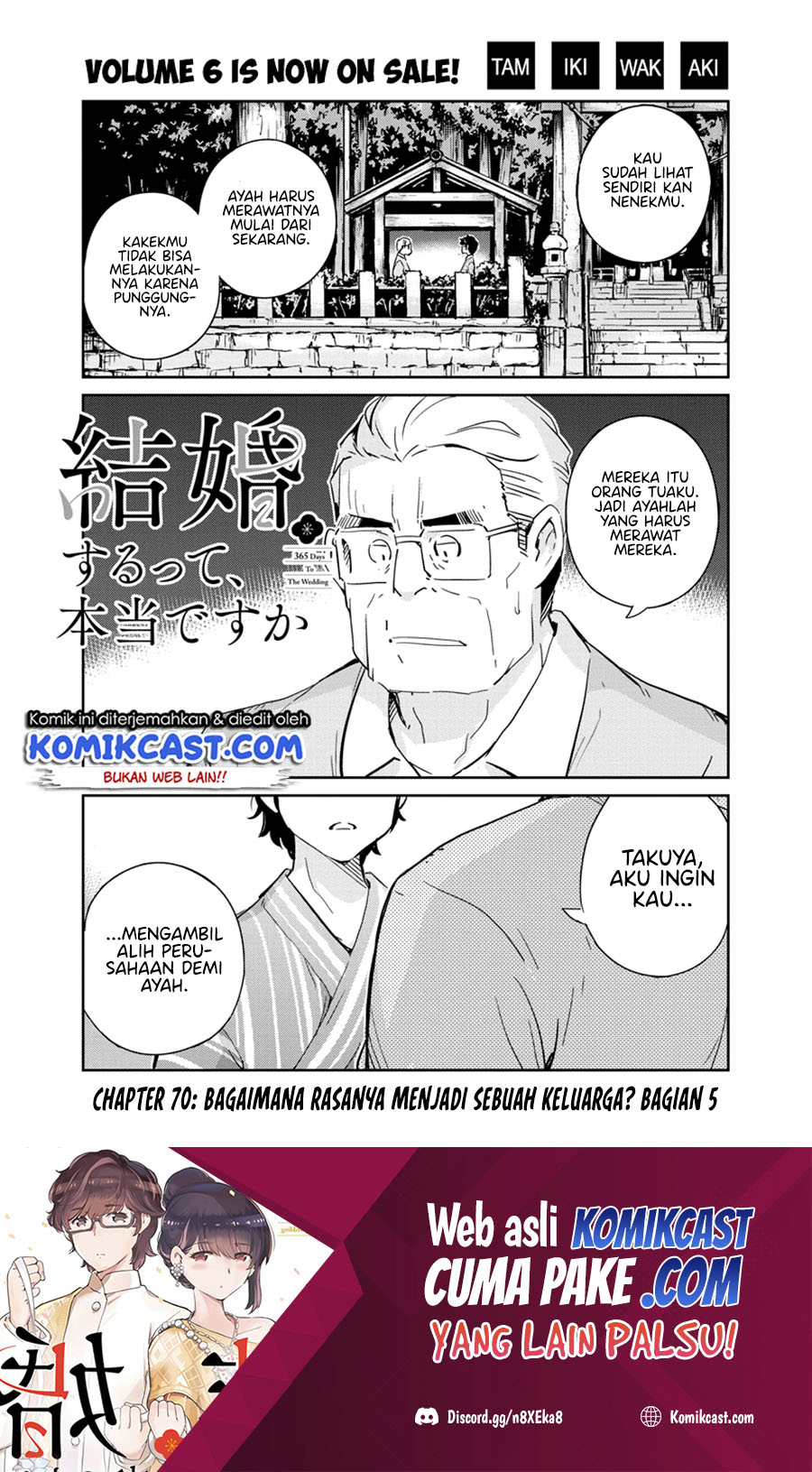 Kekkon Surutte, Hontou Desu Ka? Chapter 70 Bahasa Indonesia