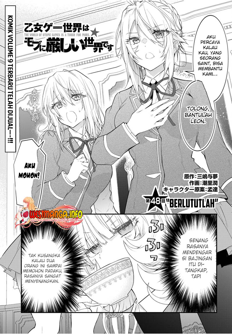 Otome Game Sekai wa Mob ni Kibishii Sekai Desu Chapter 48 Bahasa Indonesia