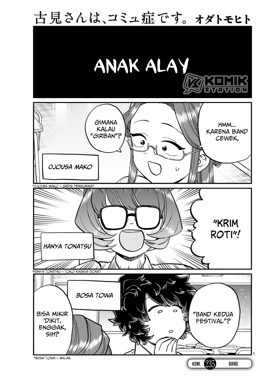 Komi-san wa Komyushou Desu. Chapter 235 Bahasa Indonesia