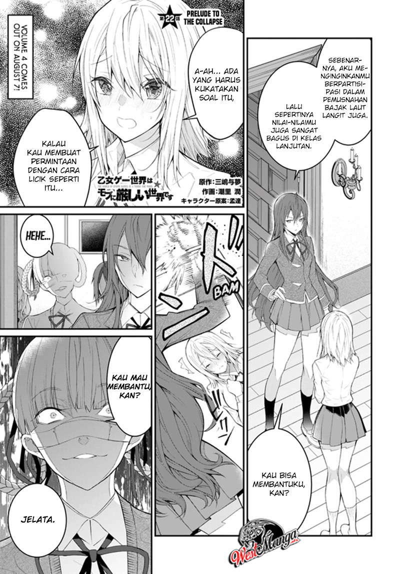 Otome Game Sekai wa Mob ni Kibishii Sekai Desu Chapter 22 Bahasa Indonesia