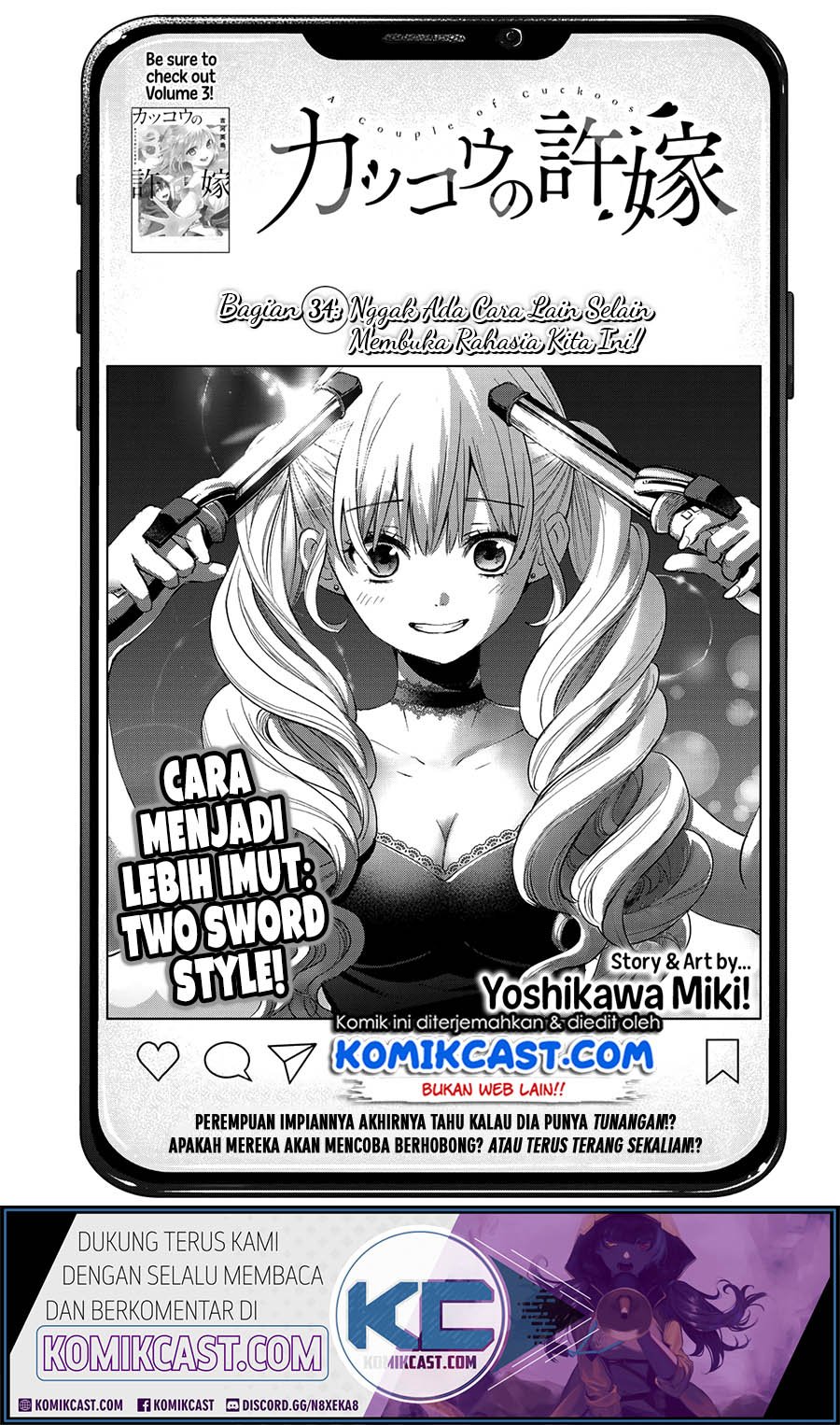 Kakkou no Iinazuke Chapter 34 Bahasa Indonesia