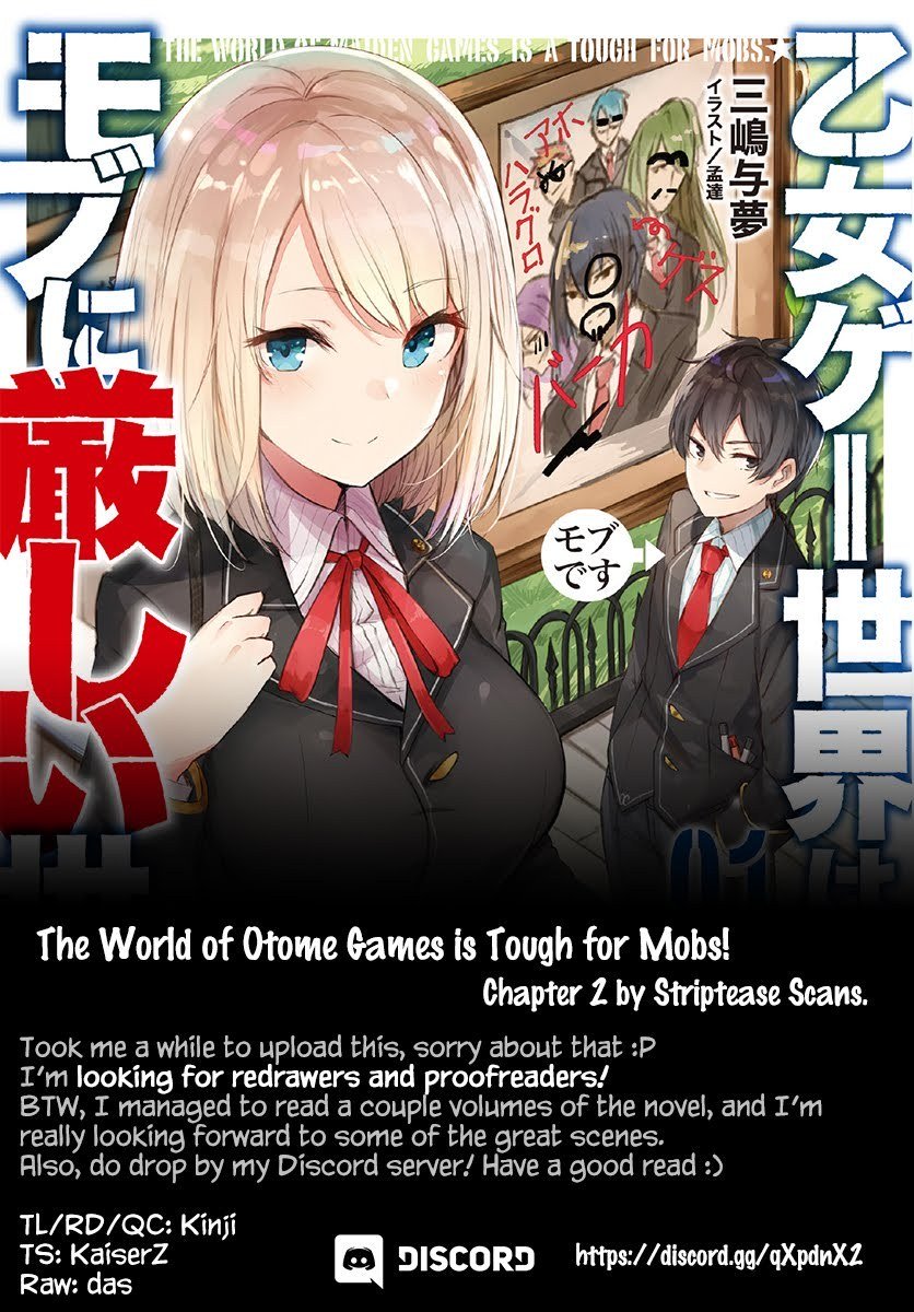 Otome Game Sekai wa Mob ni Kibishii Sekai Desu Chapter 02 Bahasa Indonesia