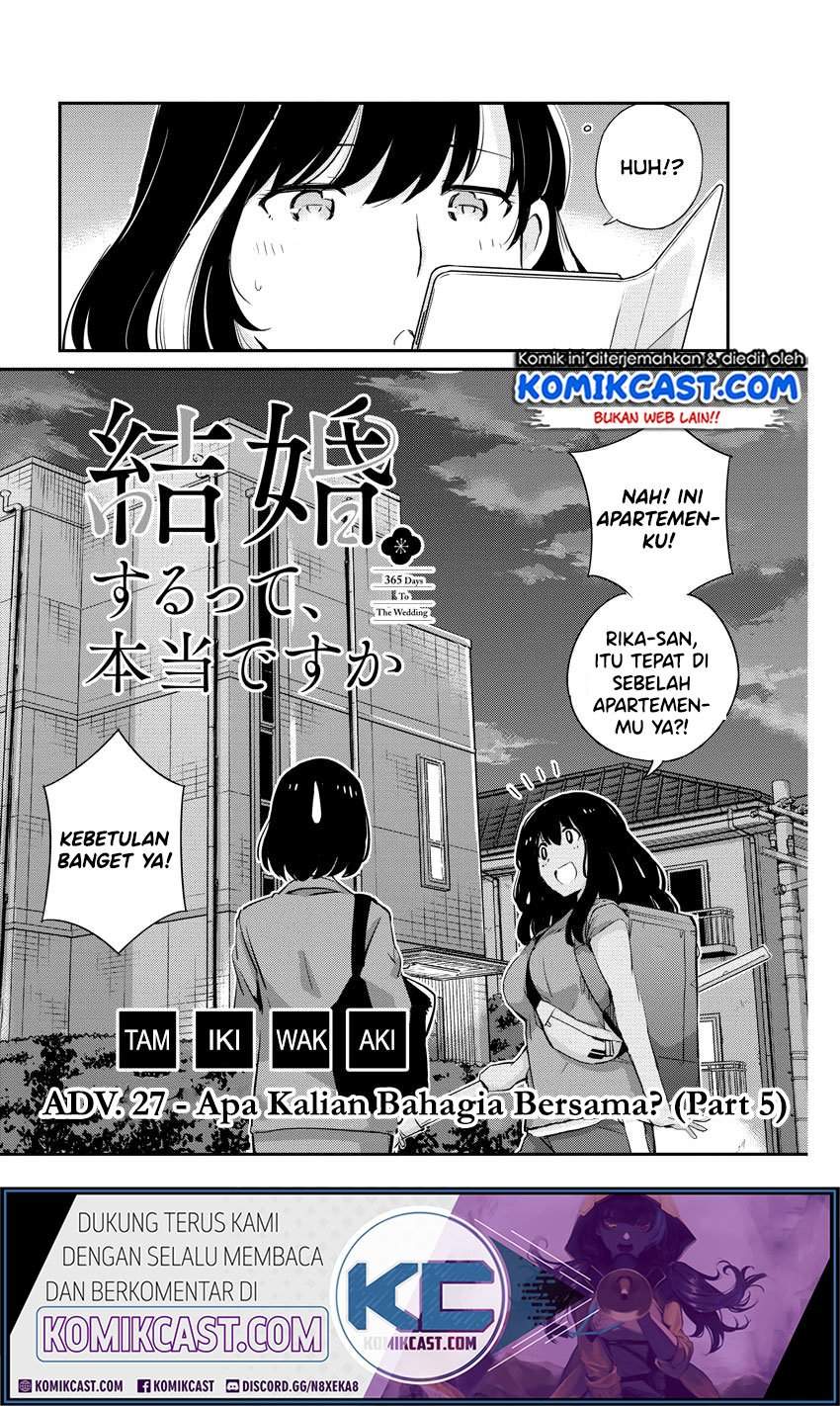 Kekkon Surutte, Hontou Desu Ka? Chapter 27 Bahasa Indonesia