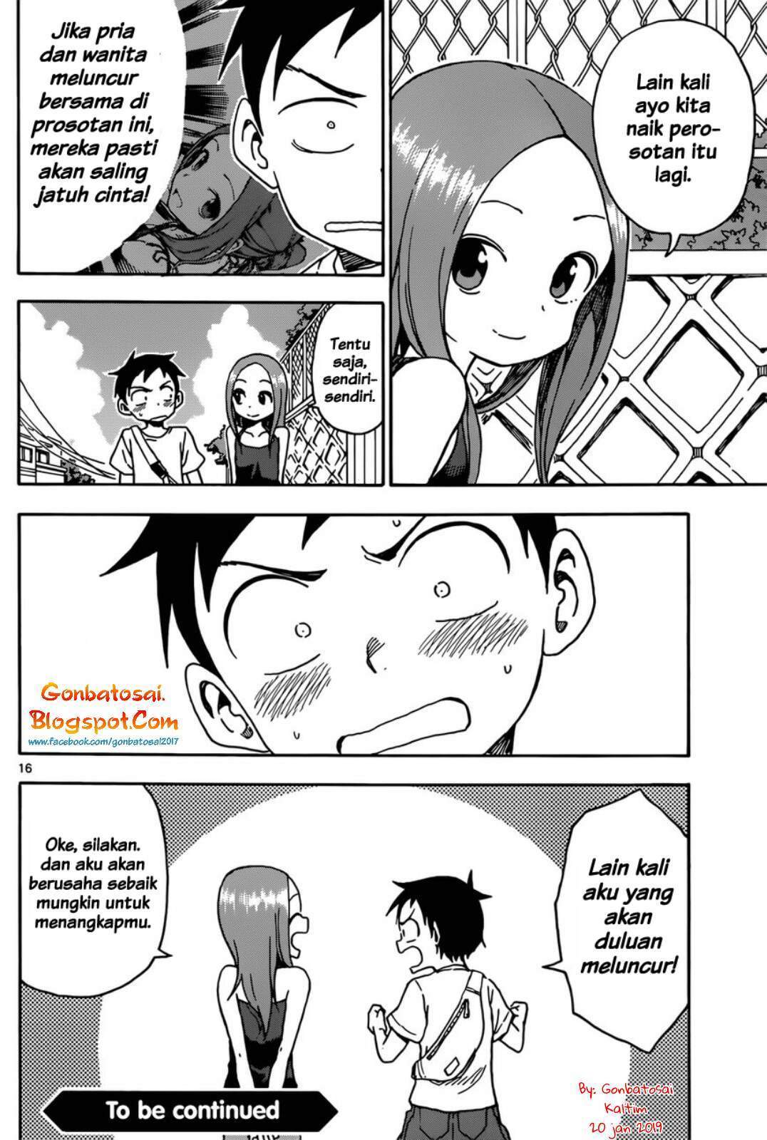 Karakai Jouzu no Takagi-san Chapter 59 Bahasa Indonesia