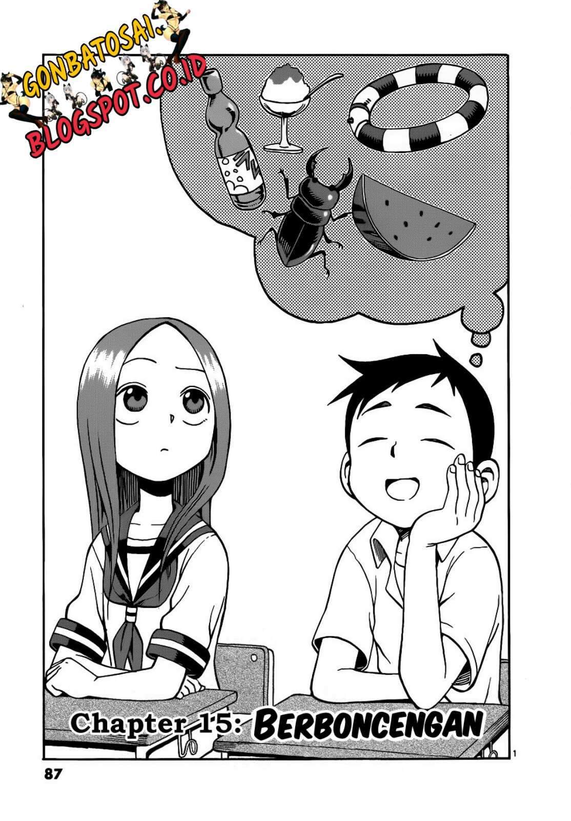 Karakai Jouzu no Takagi-san Chapter 15 Bahasa Indonesia