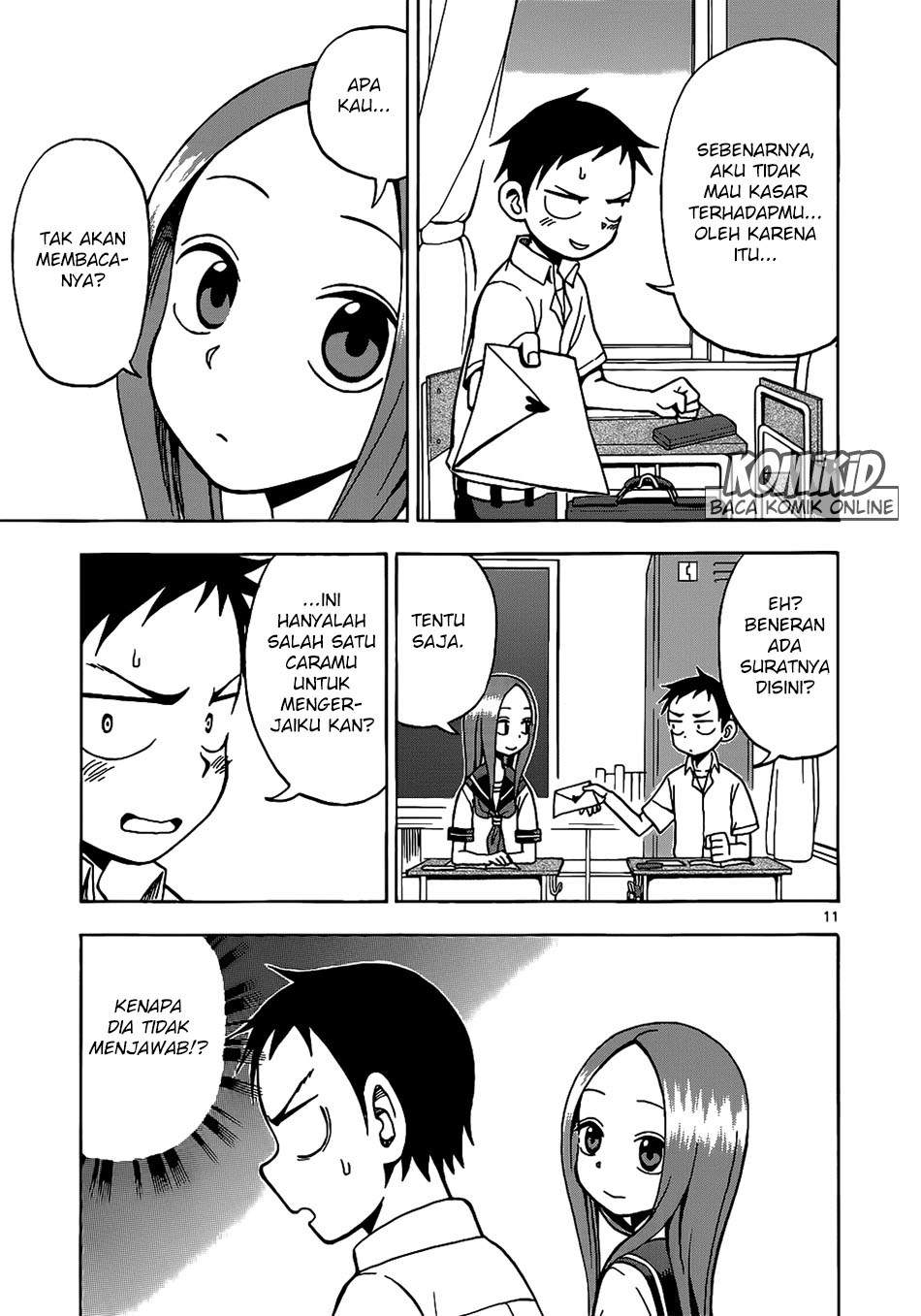 Karakai Jouzu no Takagi-san Chapter 13 Bahasa Indonesia