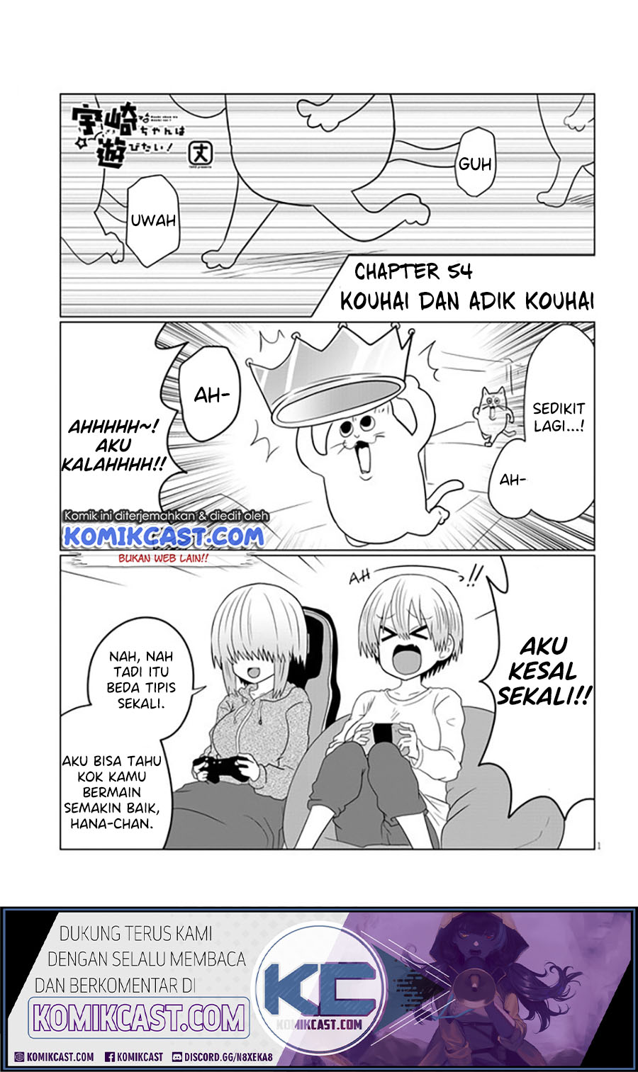 Uzaki-chan wa Asobitai! Chapter 54 Bahasa Indonesia