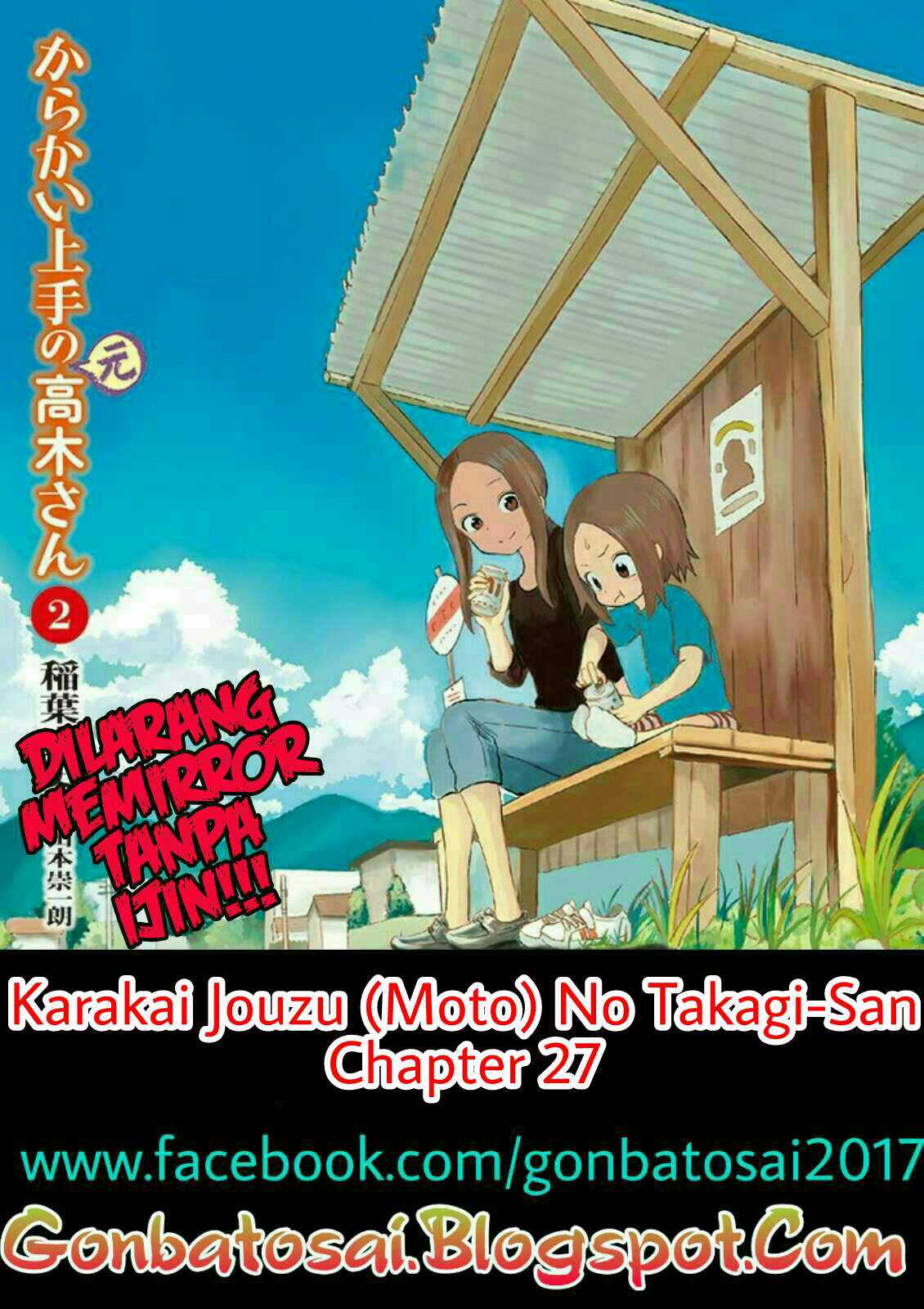 Karakai Jouzu no (Moto) Takagi-san Chapter 27 Bahasa Indonesia