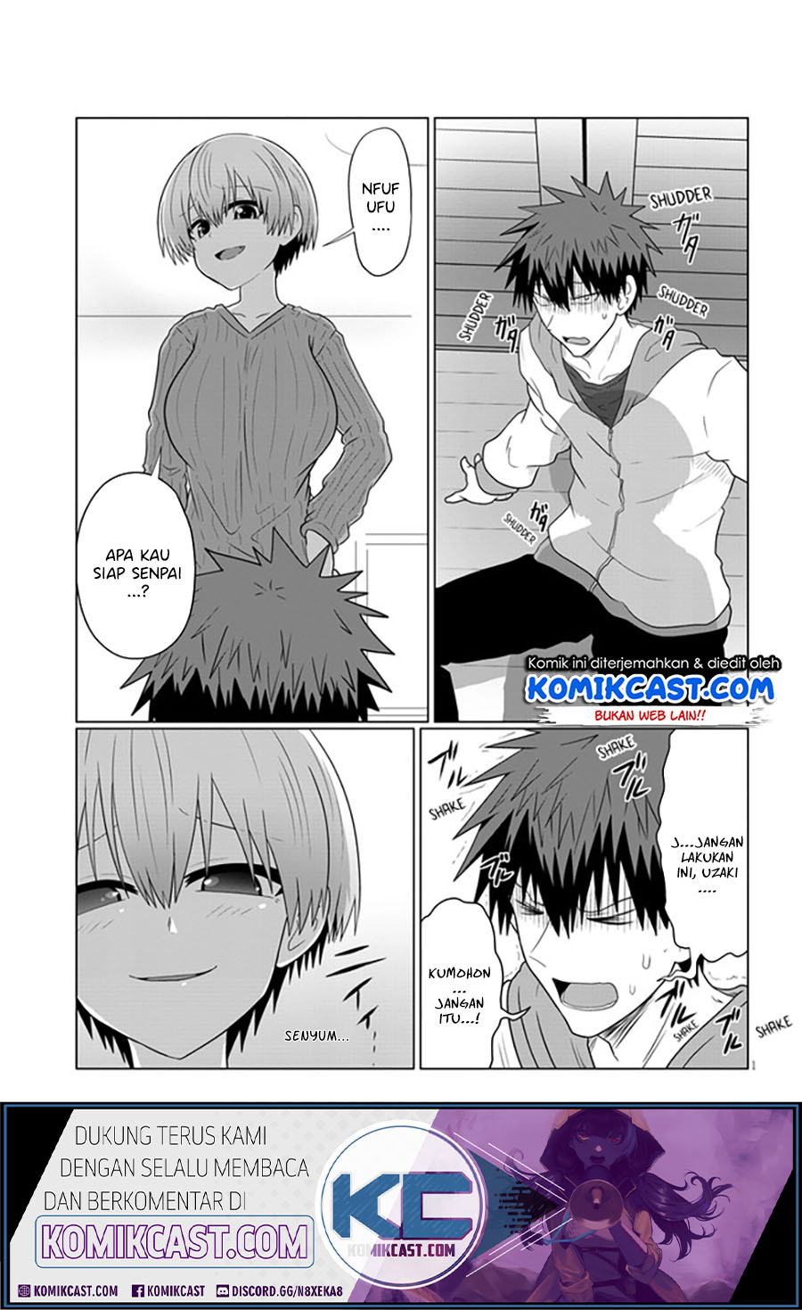 Uzaki-chan wa Asobitai! Chapter 59 Bahasa Indonesia