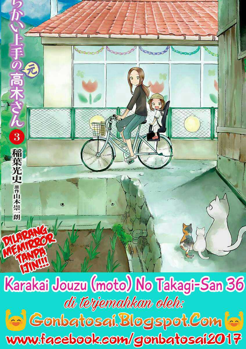 Karakai Jouzu no (Moto) Takagi-san Chapter 36 Bahasa Indonesia