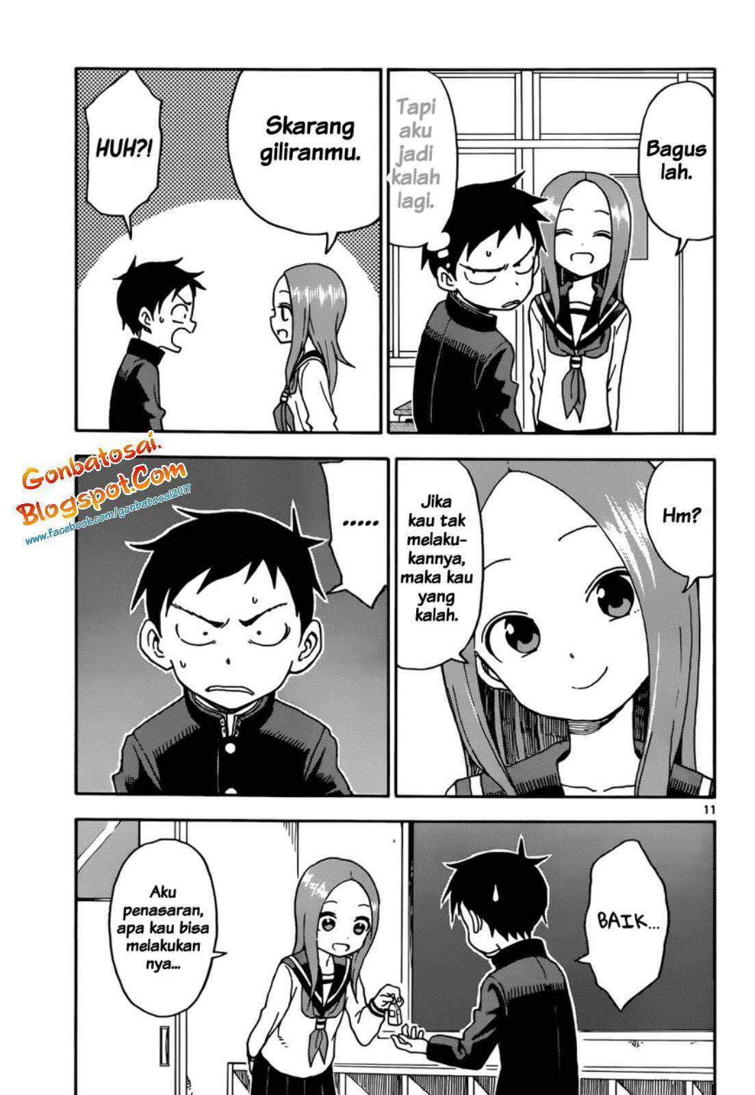 Karakai Jouzu no Takagi-san Chapter 56 Bahasa Indonesia