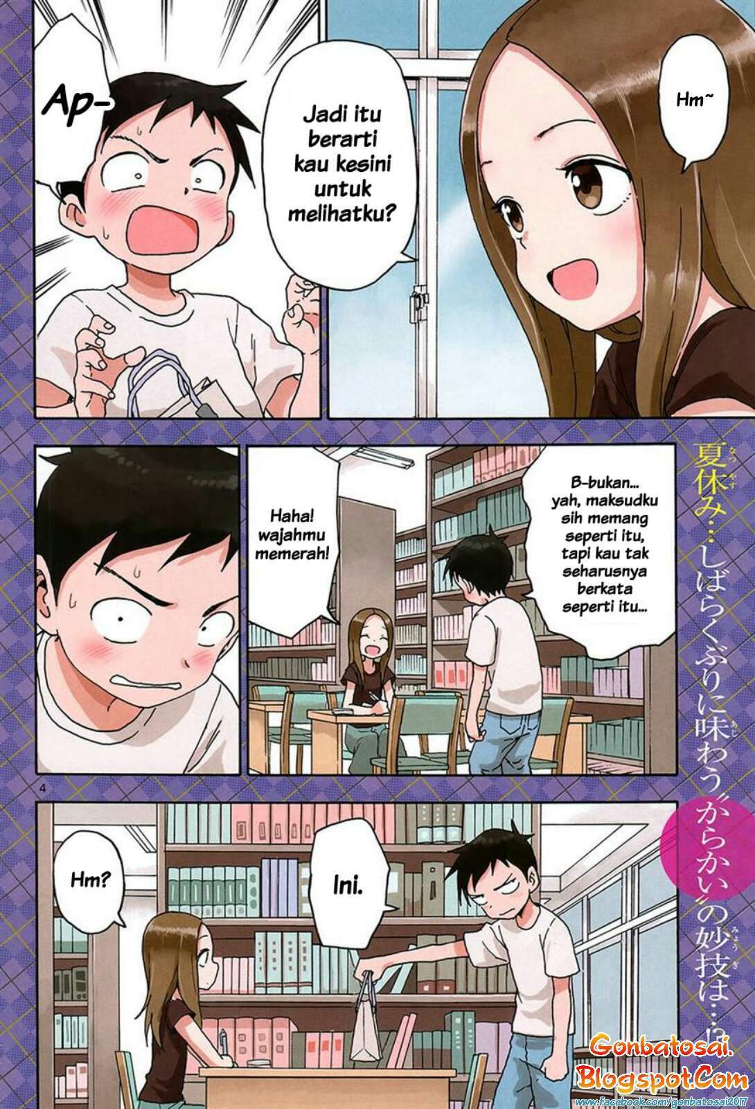 Karakai Jouzu no Takagi-san Chapter 60 Bahasa Indonesia