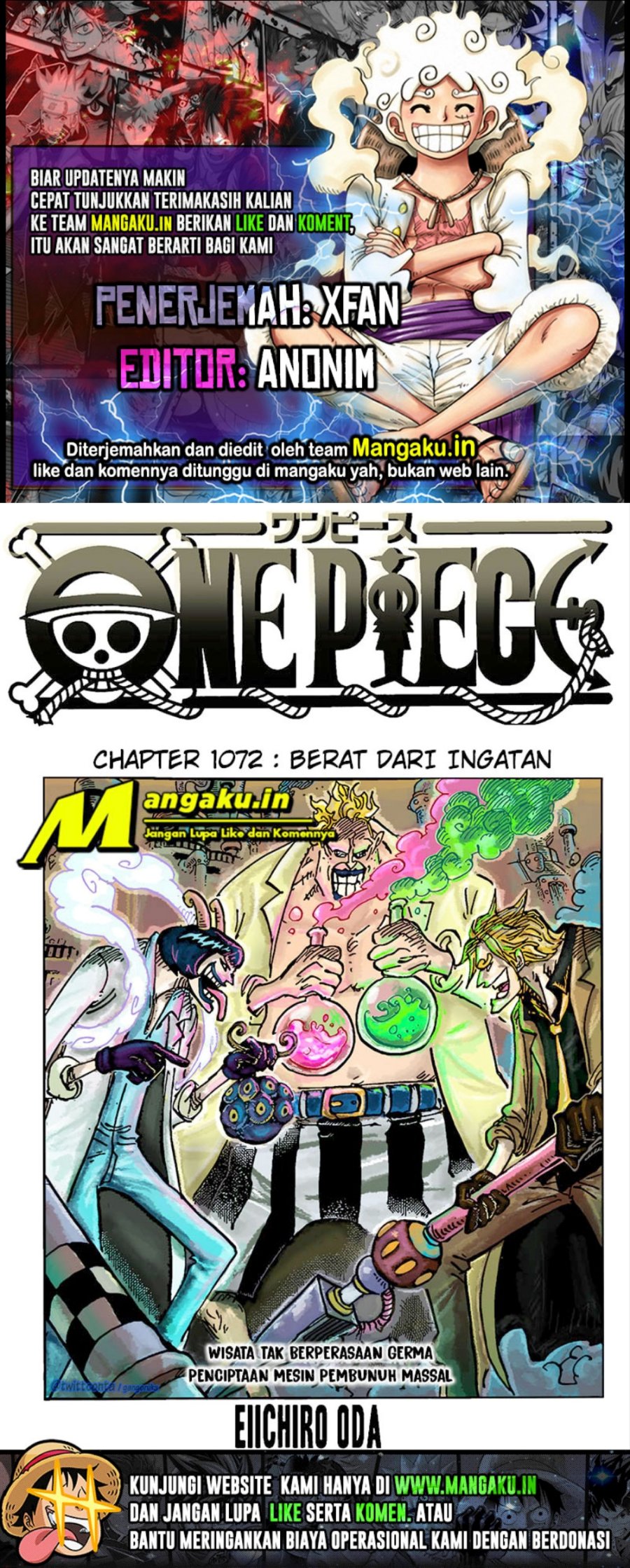 One Piece Chapter 1072 hq Bahasa Indonesia