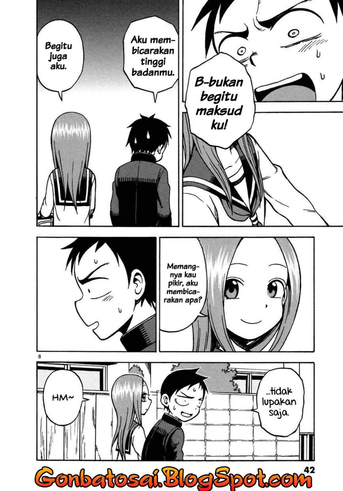 Karakai Jouzu no Takagi-san Chapter 20 Bahasa Indonesia