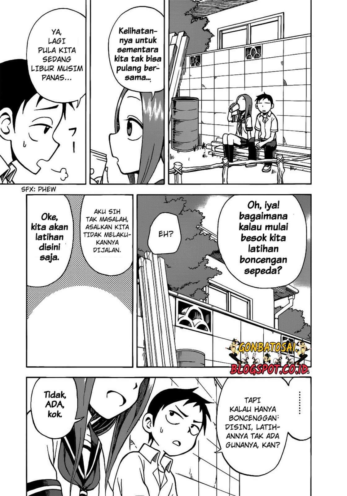 Karakai Jouzu no Takagi-san Chapter 15 Bahasa Indonesia