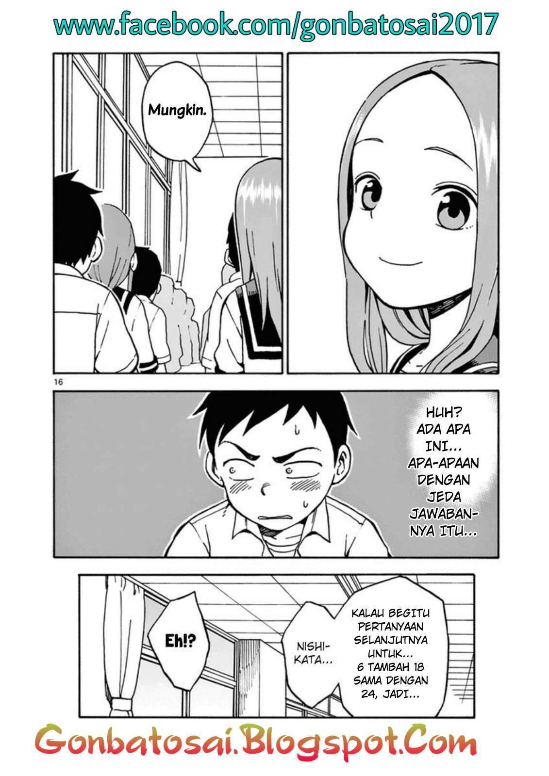 Karakai Jouzu no Takagi-san Chapter 22 Bahasa Indonesia