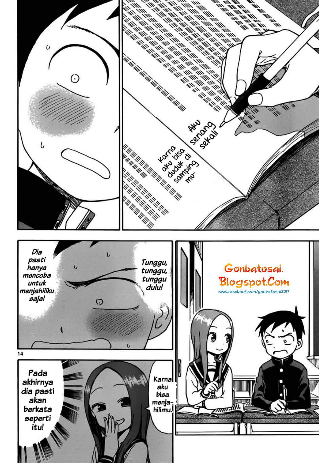 Karakai Jouzu no Takagi-san Chapter 61 Bahasa Indonesia