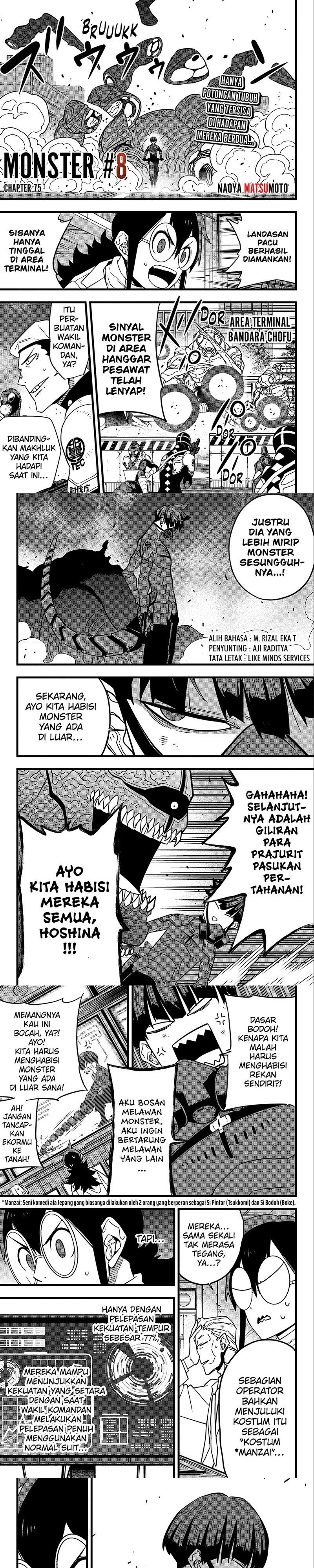 8Kaijuu Chapter 75 Bahasa Indonesia