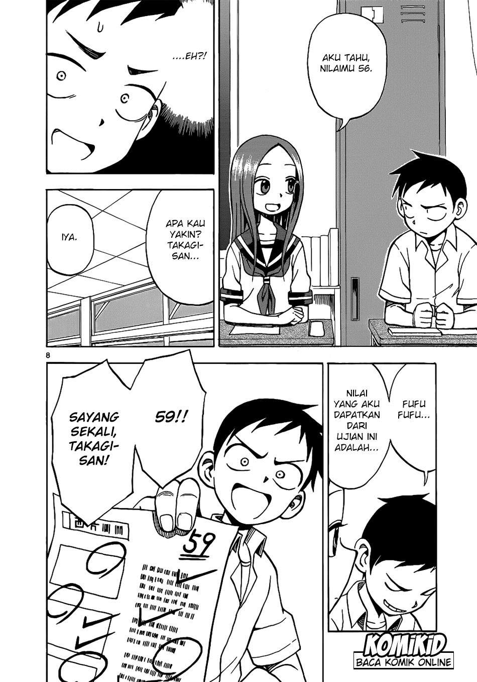 Karakai Jouzu no Takagi-san Chapter 12 Bahasa Indonesia