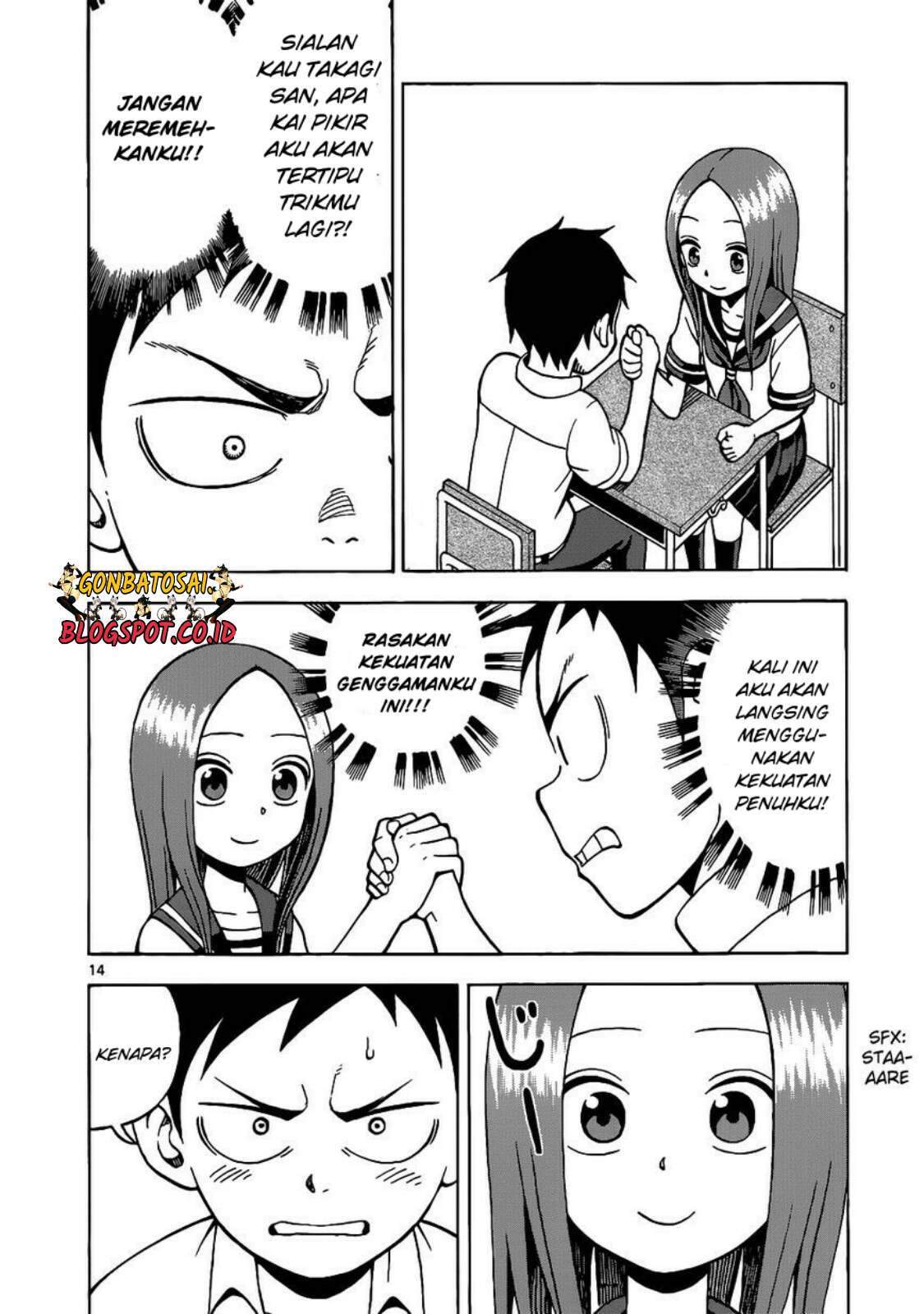 Karakai Jouzu no Takagi-san Chapter 16 Bahasa Indonesia