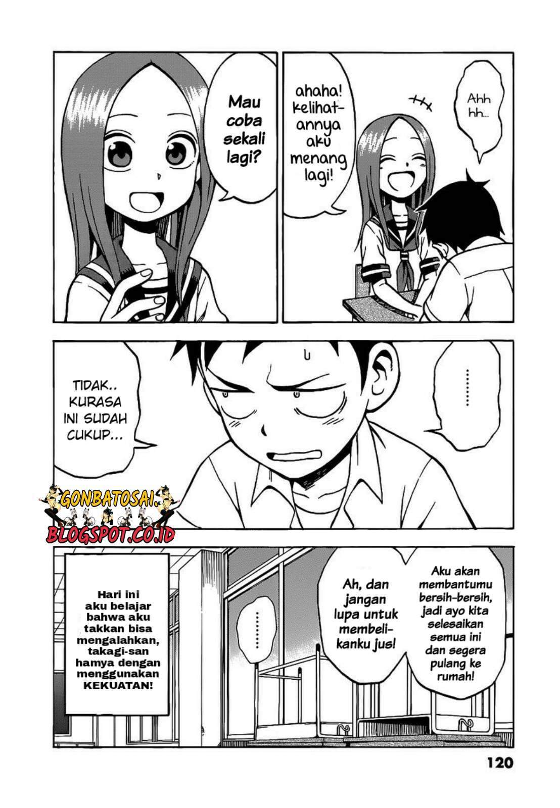 Karakai Jouzu no Takagi-san Chapter 16 Bahasa Indonesia