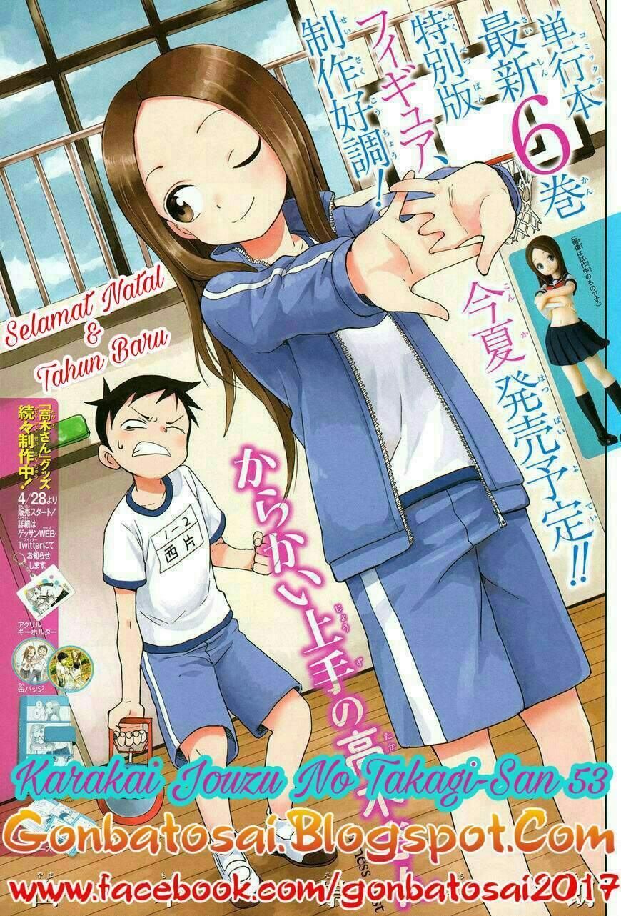 Karakai Jouzu no Takagi-san Chapter 53 Bahasa Indonesia