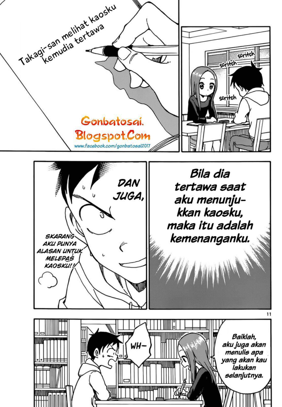 Karakai Jouzu no Takagi-san Chapter 55 Bahasa Indonesia