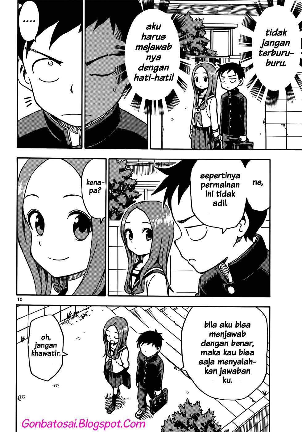 Karakai Jouzu no Takagi-san Chapter 67 Bahasa Indonesia