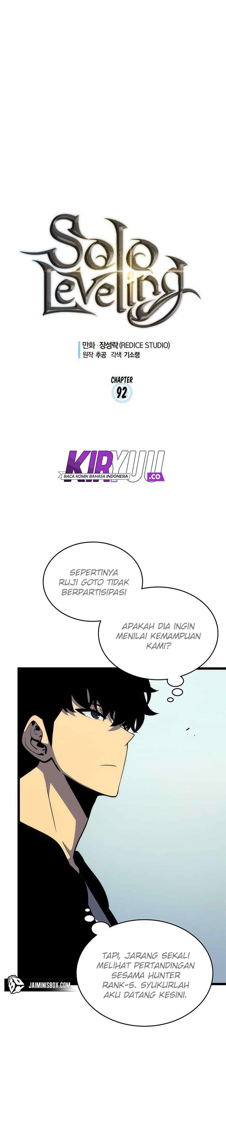 Solo Leveling Chapter 92 Bahasa Indonesia