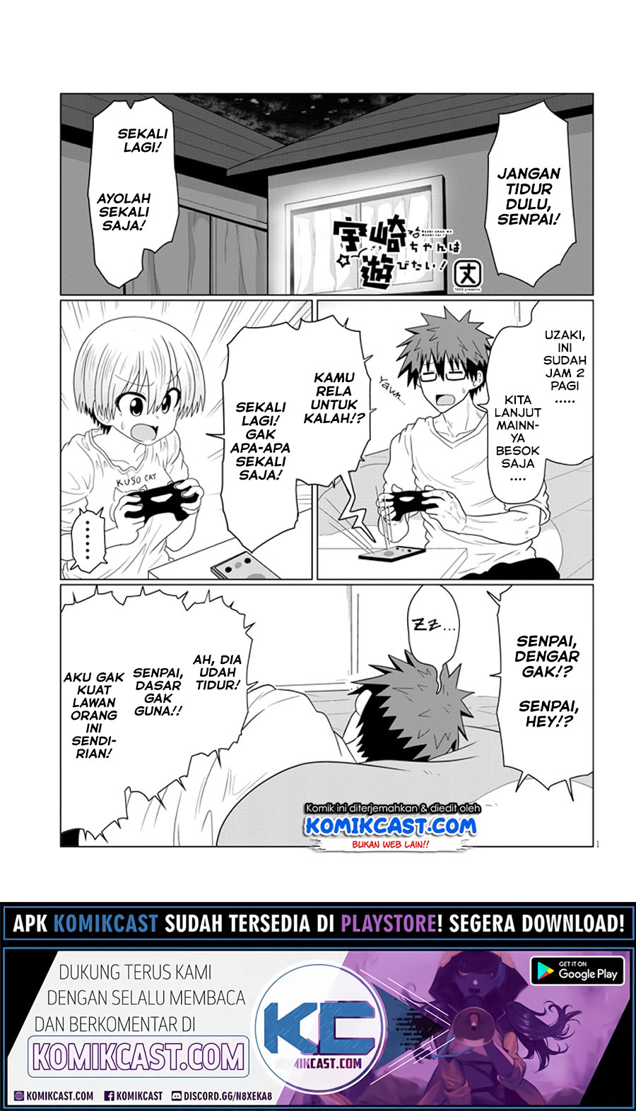 Uzaki-chan wa Asobitai! Chapter 38 Bahasa Indonesia