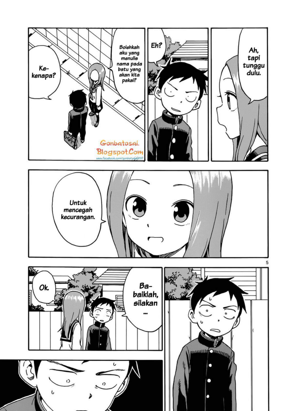 Karakai Jouzu no Takagi-san Chapter 49 Bahasa Indonesia