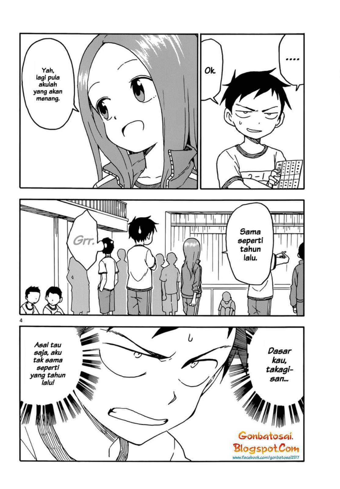 Karakai Jouzu no Takagi-san Chapter 52 Bahasa Indonesia