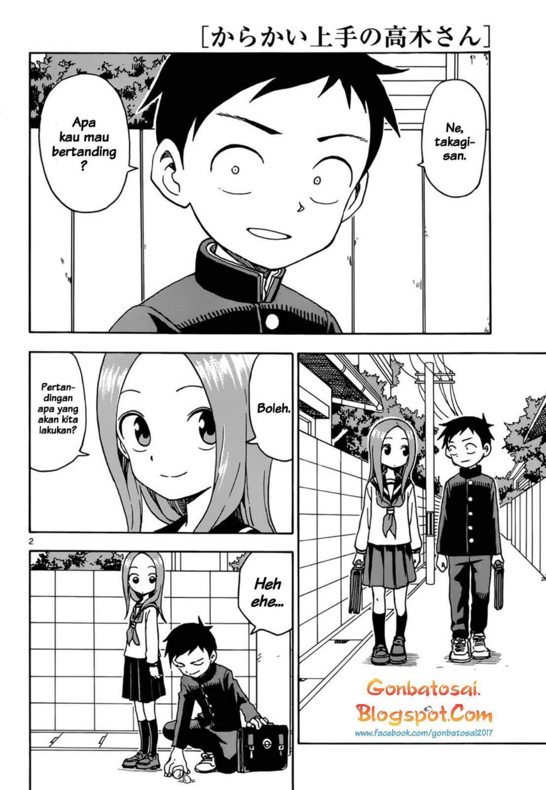 Karakai Jouzu no Takagi-san Chapter 49 Bahasa Indonesia