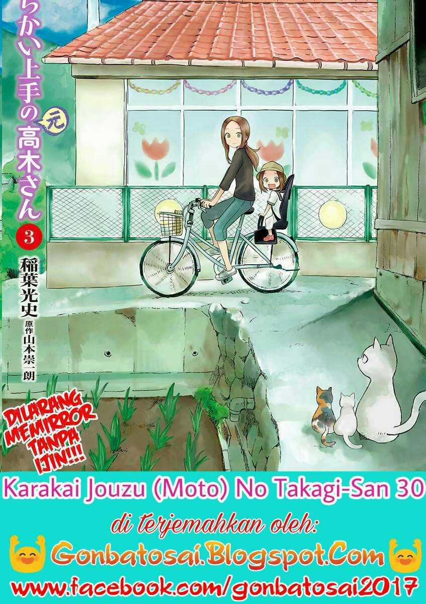 Karakai Jouzu no (Moto) Takagi-san Chapter 30 Bahasa Indonesia